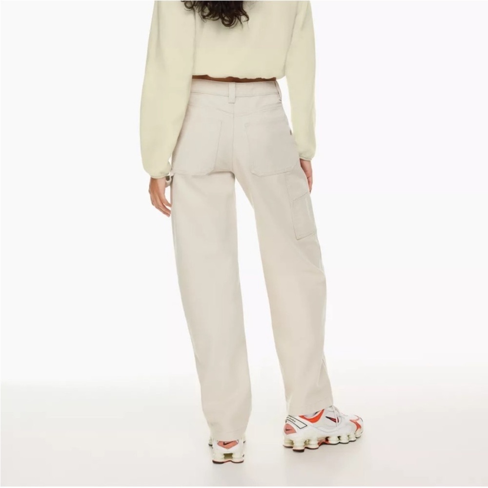 TNA from Aritzia Cream High Waisted Carpenter Twill Pants - Picture 3 of 9